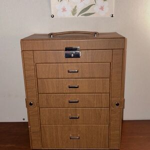 Wooden Jewelry Organizer with Drawers